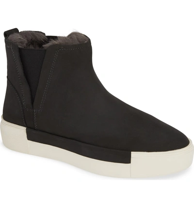 Shop Jslides Val Faux Fur Lined Platform Sneaker In Grey Nubuck