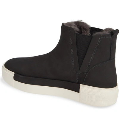 Shop Jslides Val Faux Fur Lined Platform Sneaker In Grey Nubuck