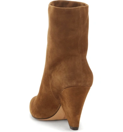 Regina Cone Heel Bootie In Pumpernickel