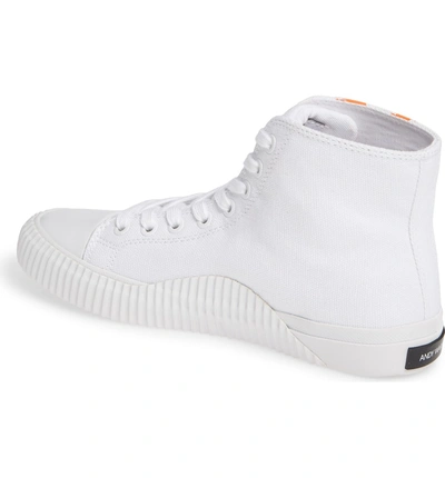 Shop Calvin Klein Jeans Est.1978 Iconica High Top Sneaker In White/ Orange