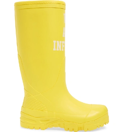 Shop Undercover We Are Infinite Rubber Rain Boot In B Yellow