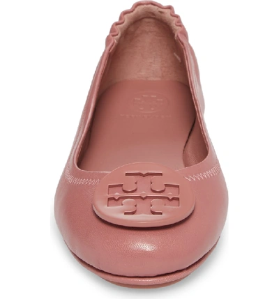 Shop Gucci Minnie Travel Ballet Flat In Pink Magnolia