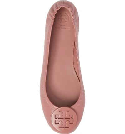 Shop Gucci Minnie Travel Ballet Flat In Pink Magnolia