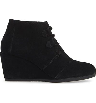 Shop Toms Kala Wedge Bootie In Black Suede