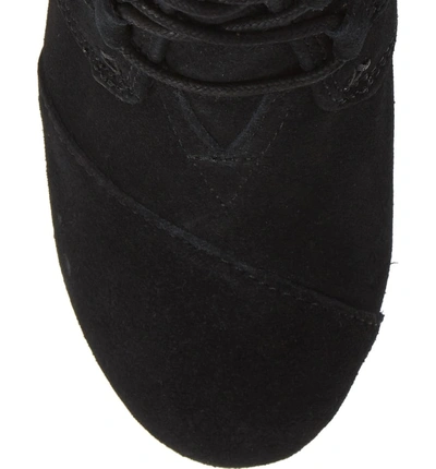 Shop Toms Kala Wedge Bootie In Black Suede