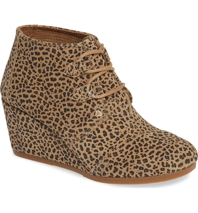 Shop Toms Kala Wedge Bootie In Cheetah Print Suede