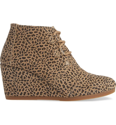 Shop Toms Kala Wedge Bootie In Cheetah Print Suede