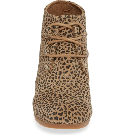 Shop Toms Kala Wedge Bootie In Cheetah Print Suede