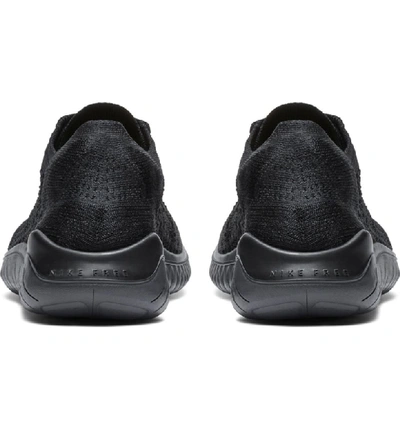 Shop Nike Free Rn Flyknit 2018 Running Shoe In Black/ Anthracite