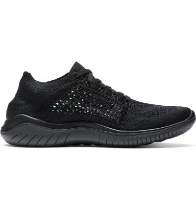 Shop Nike Free Rn Flyknit 2018 Running Shoe In Black/ Anthracite