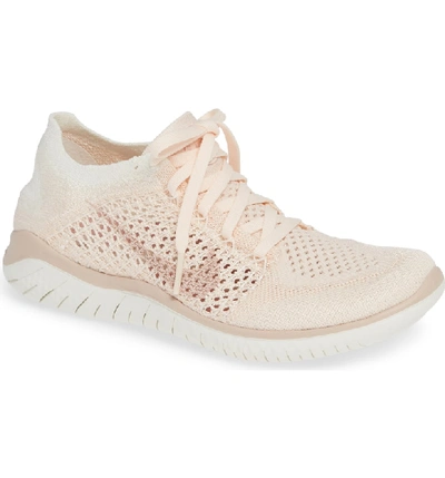 Women's free rn flyknit 2018 top running shoes - guava ice/beige