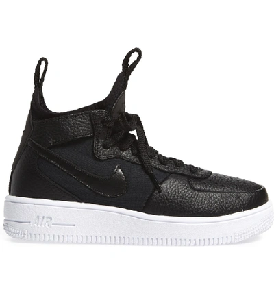 Nike Women's Air Force 1 Ultraforce Leather Mid Top Sneakers In Black/  Black | ModeSens