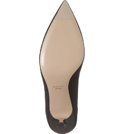 Shop Stuart Weitzman Tippi 70 Pointy Toe Pump In Pitch Black