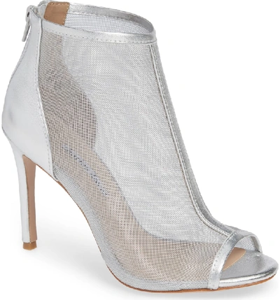 Shop Charles David Court Mesh Bootie In Silver Mesh