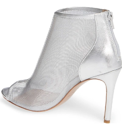 Shop Charles David Court Mesh Bootie In Silver Mesh