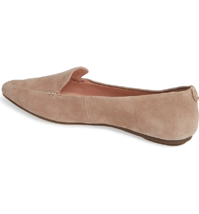 Shop Taryn Rose Faye Pointy Toe Loafer In Taupe Suede