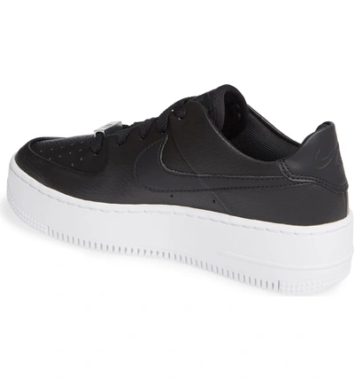 Shop Nike Air Force 1 Sage Low Platform Sneaker In Black/ Black/ White