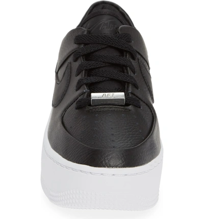 Shop Nike Air Force 1 Sage Low Platform Sneaker In Black/ Black/ White