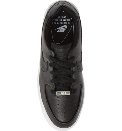 Shop Nike Air Force 1 Sage Low Platform Sneaker In Black/ Black/ White