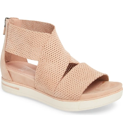 Shop Eileen Fisher Sport Platform Sandal In Toffee/ Cream Nubuck