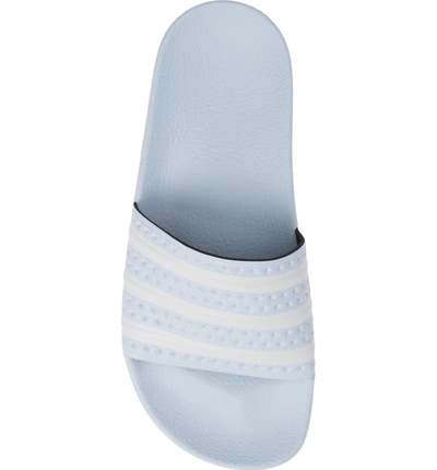 Shop Adidas Originals 'adilette' Slide Sandal In Aero Blue/ Aero Blue