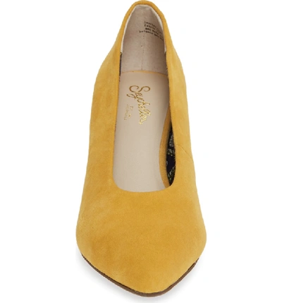 Shop Seychelles Rehearse Pointy Toe Pump In Mustard