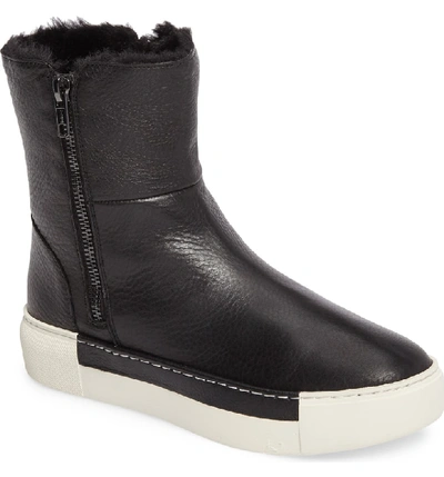 Shop Jslides Victory Double Zip Boot In Black Leather