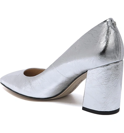 Shop Sam Edelman Tatiana Pump In Soft Silver Leather