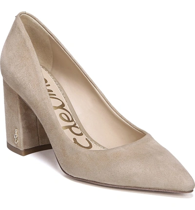 Shop Sam Edelman Tatiana Pump In Oatmeal Suede