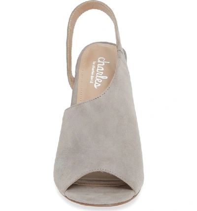 Shop Charles By Charles David Riot Slingback Sandal In Light Grey Suede