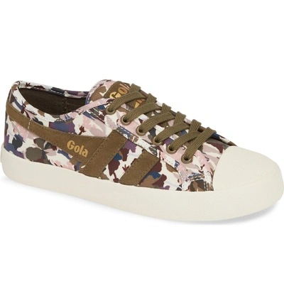 Shop Gola Coaster Liberty Sneaker In Khaki/ Off White