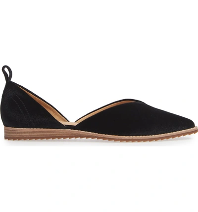 Shop Bill Blass Sybil Pointy Toe Flat In Black Velvet