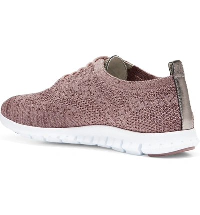 Shop Cole Haan Zerogrand Winterized Stitchlite Flat In Twilight Mauve Knit Fabric