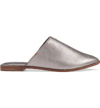 Shop Toms Jutti Mule In Pewter Metallic Leather