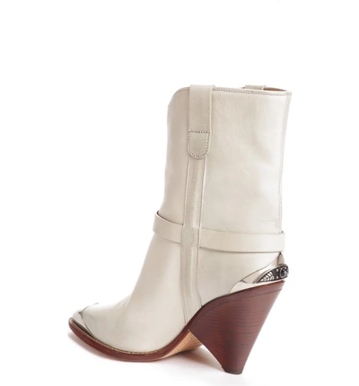 Shop Isabel Marant Lamsy Pointy Toe Boot In Chalk