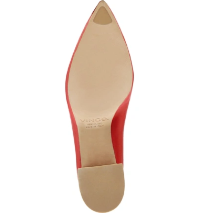 Shop Vince Ralston Pointy Toe Mule In Red Leather