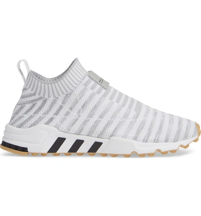 Adidas Originals Eqt Support Sock Primeknit Sneaker In White/ Crystal  White/ Gum3 | ModeSens