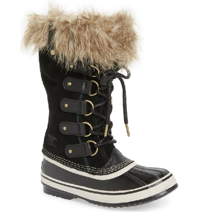 Shop Sorel 'joan Of Arctic' Waterproof Snow Boot In Black/ Stone