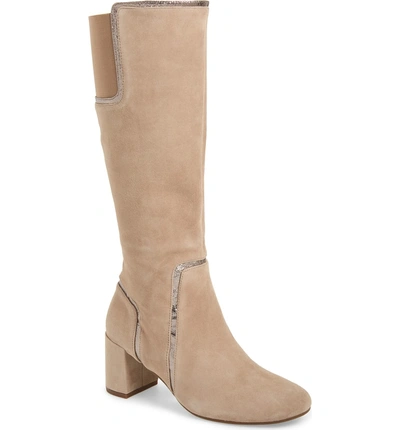 Shop Taryn Rose Charlee Knee High Boot In Taupe Suede