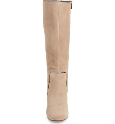 Shop Taryn Rose Charlee Knee High Boot In Taupe Suede