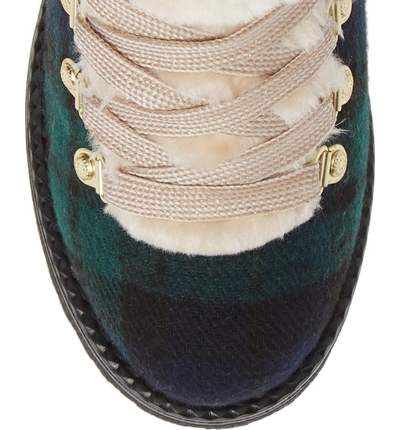 Shop Jack Rogers Charlie Faux Shearling Lined Bootie In Midnight/ Green Fabric