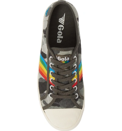 Shop Gola Coaster Rainbow Striped Sneaker In Camo Multi