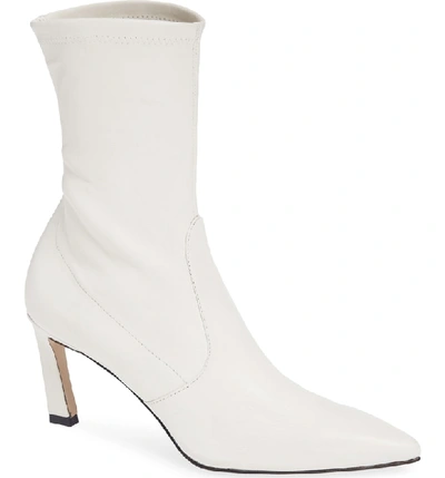 Shop Stuart Weitzman Rapture 75 Bootie In Oyster Lush Nappa