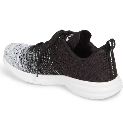 Shop Apl Athletic Propulsion Labs Techloom Pro Knit Running Shoe In White/ Heather Grey/ Black