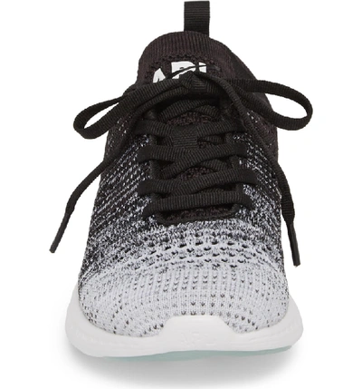 Shop Apl Athletic Propulsion Labs Techloom Pro Knit Running Shoe In White/ Heather Grey/ Black