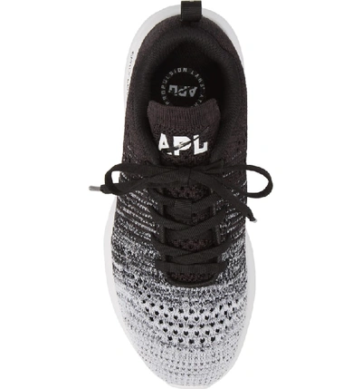 Shop Apl Athletic Propulsion Labs Techloom Pro Knit Running Shoe In White/ Heather Grey/ Black