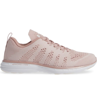 Shop Apl Athletic Propulsion Labs Techloom Pro Knit Running Shoe In Red Clay/ Sea Salt/ White