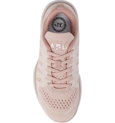 Shop Apl Athletic Propulsion Labs Techloom Pro Knit Running Shoe In Red Clay/ Sea Salt/ White