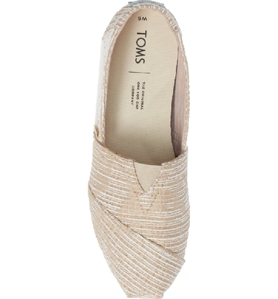 Shop Toms Classic - Alpargata Slip-on In Oxford Tan Fabric