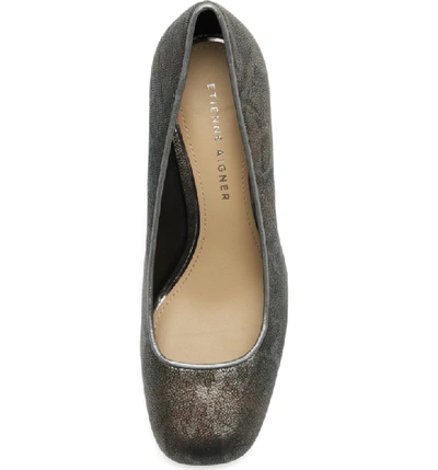 Shop Etienne Aigner Dylan Square Toe Pump In Shark Nappa